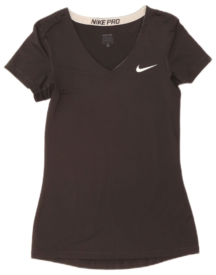 T-shirt Nike Dri Fit da donna Top UK 8 Small Nera