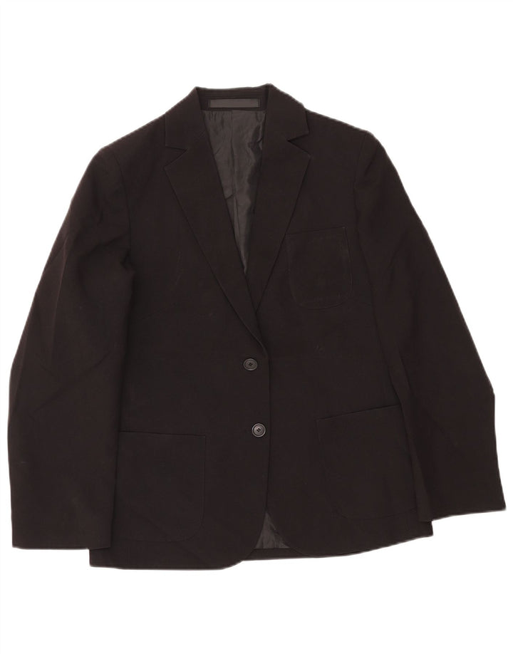 MARKS & SPENCER Giacca blazer a 2 bottoni da ragazza 12-13 anni in poliestere nero