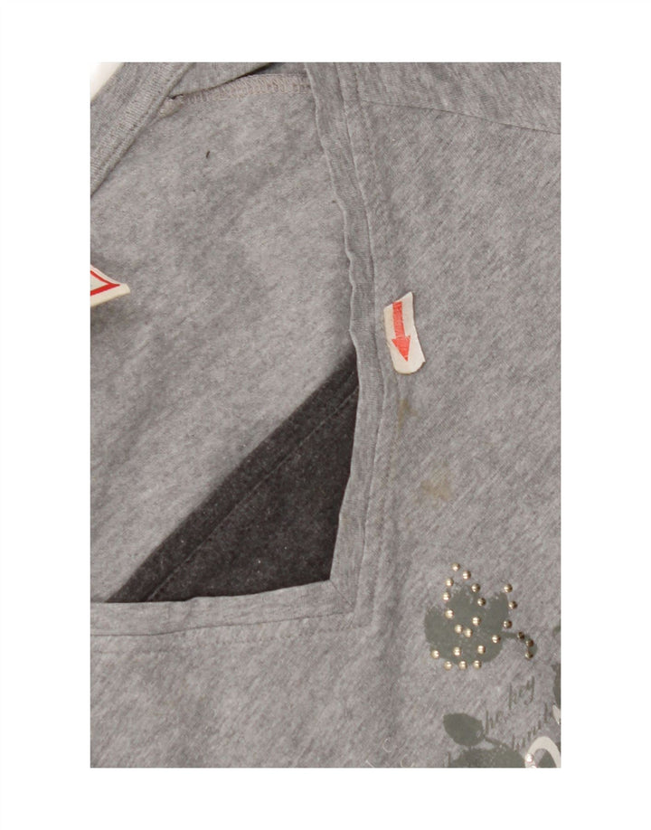 Top da donna con grafica Champion Heritage Fit manica lunga UK 12 Grigio medio