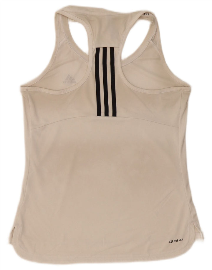Canotta Adidas Aeroready da donna UK 12/14 Medio Bianco