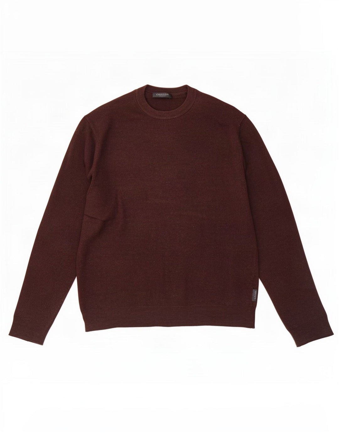 Maglione maglione girocollo da uomo Calvin Klein in lana marrone medio