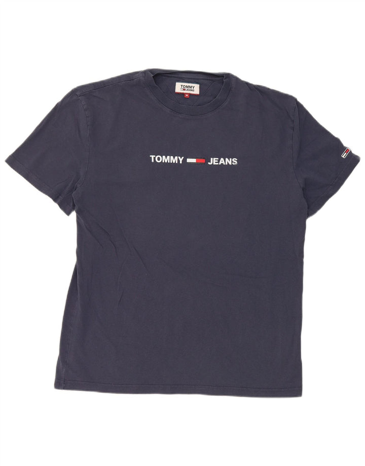 T-shirt grafica da uomo Tommy Hilfiger Top medio blu navy
