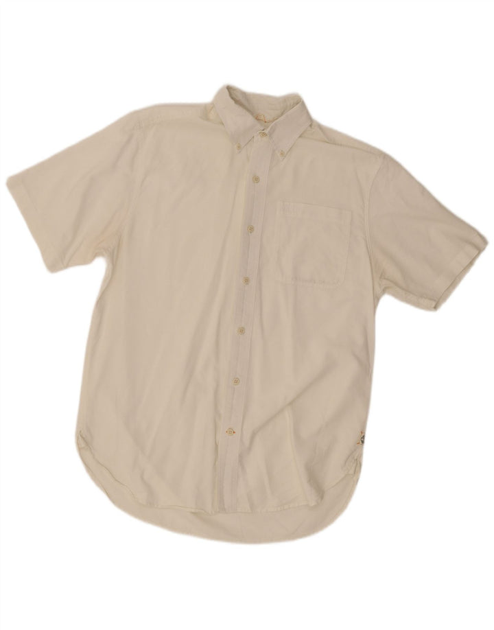 Camicia a maniche corte da uomo Timberland bianca media