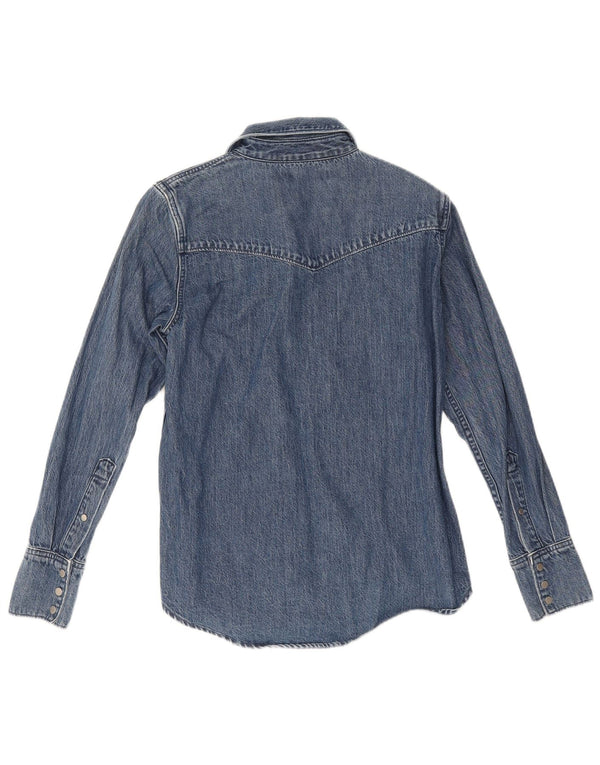Camicia di jeans da donna Calvin Klein Jeans UK 6 XS cotone color block blu navy