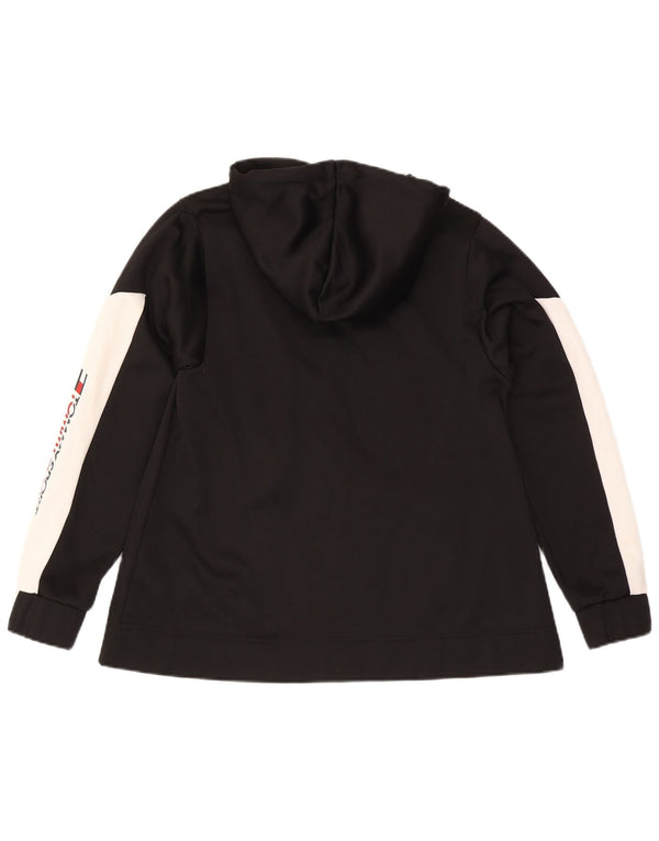 Maglione con cappuccio e zip da donna Tommy Hilfiger UK 14 Medium Black Colourblock