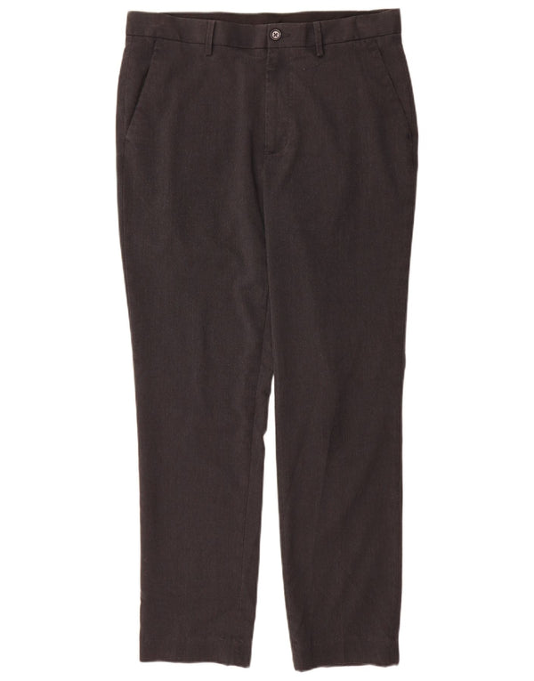Pantaloni da abito slim da uomo Marks & Spencer W32 L31 Poliestere grigio