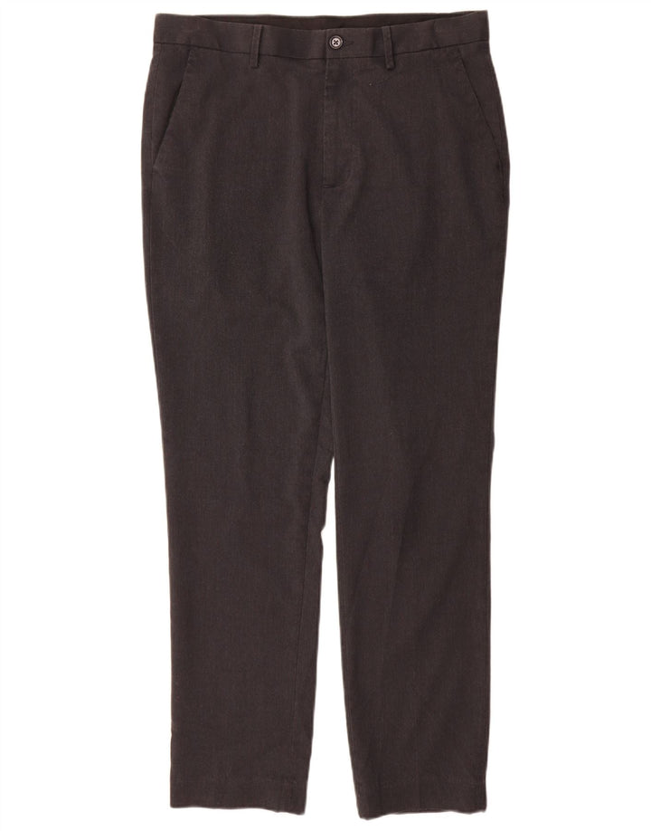 Pantaloni da abito slim da uomo Marks & Spencer W32 L31 Poliestere grigio