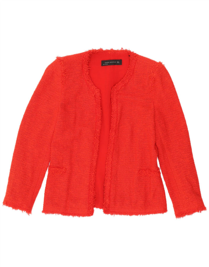 Giacca blazer aperta da donna Zara UK 10 piccola rossa