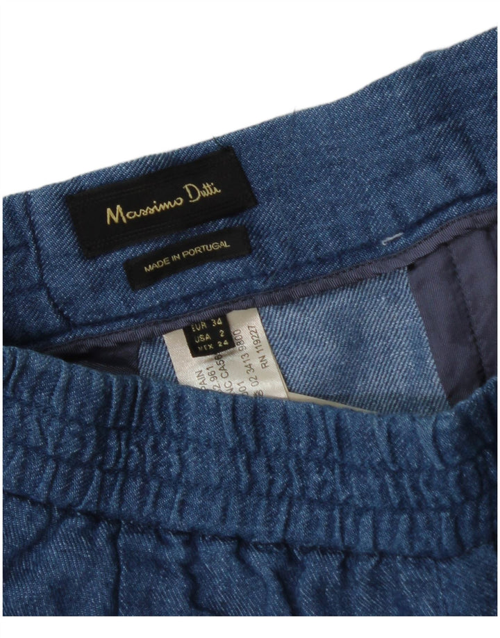 MASSIMO DUTTI Womens Slim Jeans EU 34 2XS W24 L27 Blue Viscose