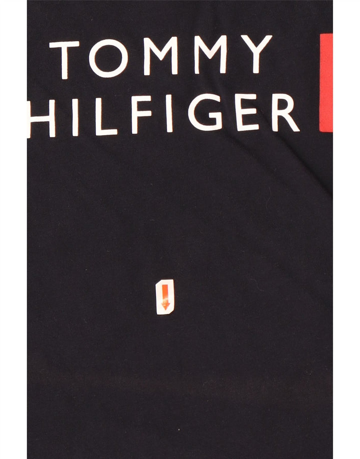 T-shirt grafica da uomo Tommy Hilfiger Top piccola in cotone nero