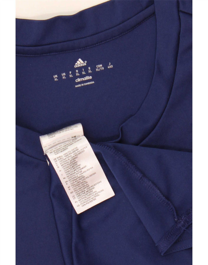 T-shirt Adidas Climalite da uomo Top XL in poliestere blu navy