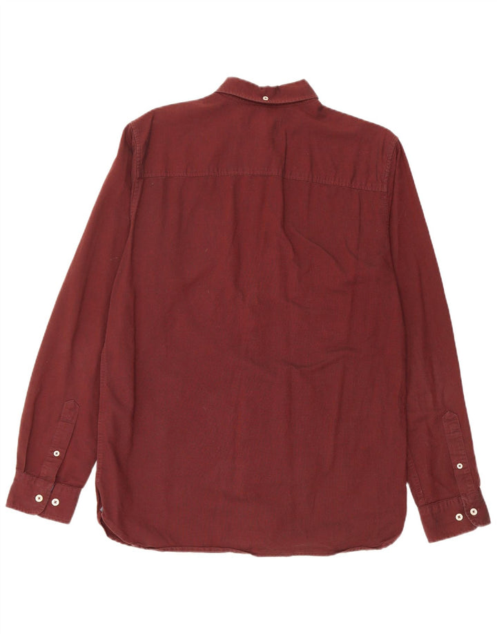 Camicia da uomo Jack & Jones grande in cotone bordeaux
