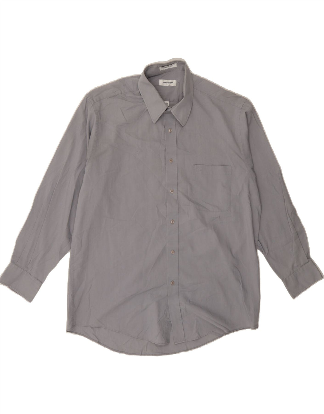 PIERRE CARDIN Mens Shirt Size 16 1/2 Large Grey Cotton Vintage Pierre Cardin and Second-Hand Pierre Cardin from Messina Hembry 