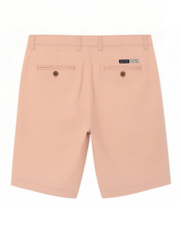 Pantaloncini chino da donna Superdry UK 10 piccoli W30 cotone rosa