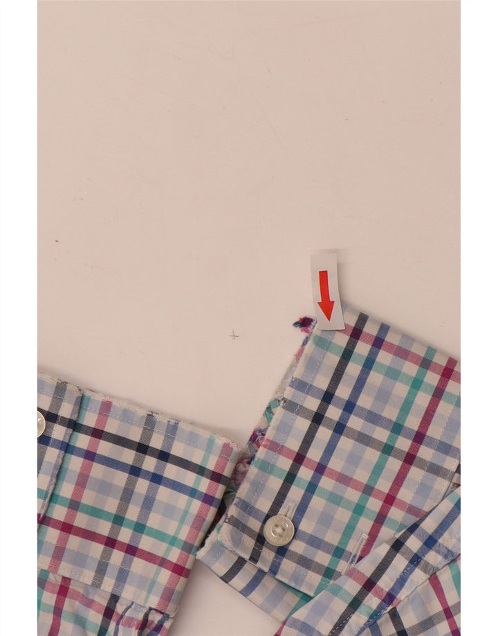 CREW CLOTHING Camicia da uomo in cotone a quadri grandi blu