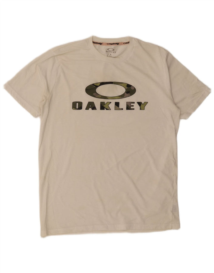 T-shirt grafica da uomo con vestibilità regolare Oakley, colore bianco medio