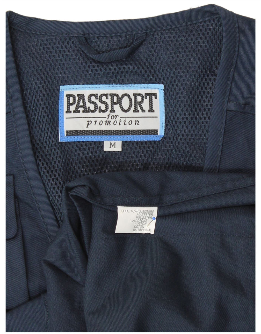 Gilet pratico da uomo Passport UK 38 medio poliestere blu navy