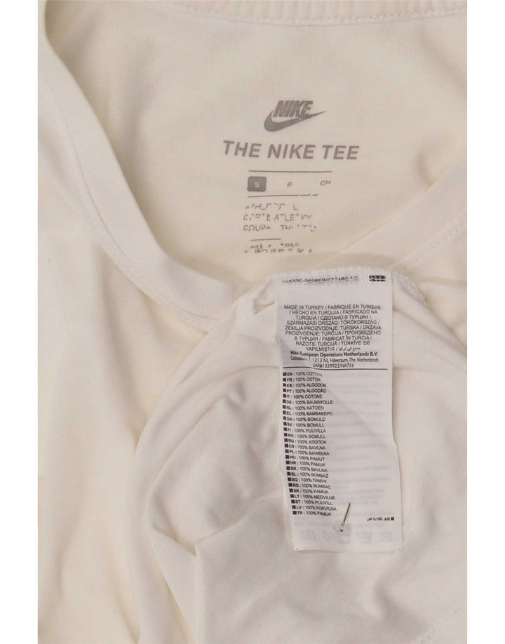 T-shirt Nike da uomo Top Small in cotone bianco