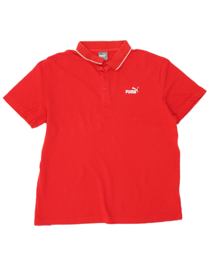 Polo PUMA da uomo grande rossa in cotone