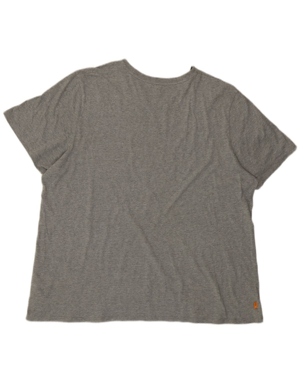 T-shirt grafica da uomo con vestibilità regolare Timberland Top 3XL in cotone grigio