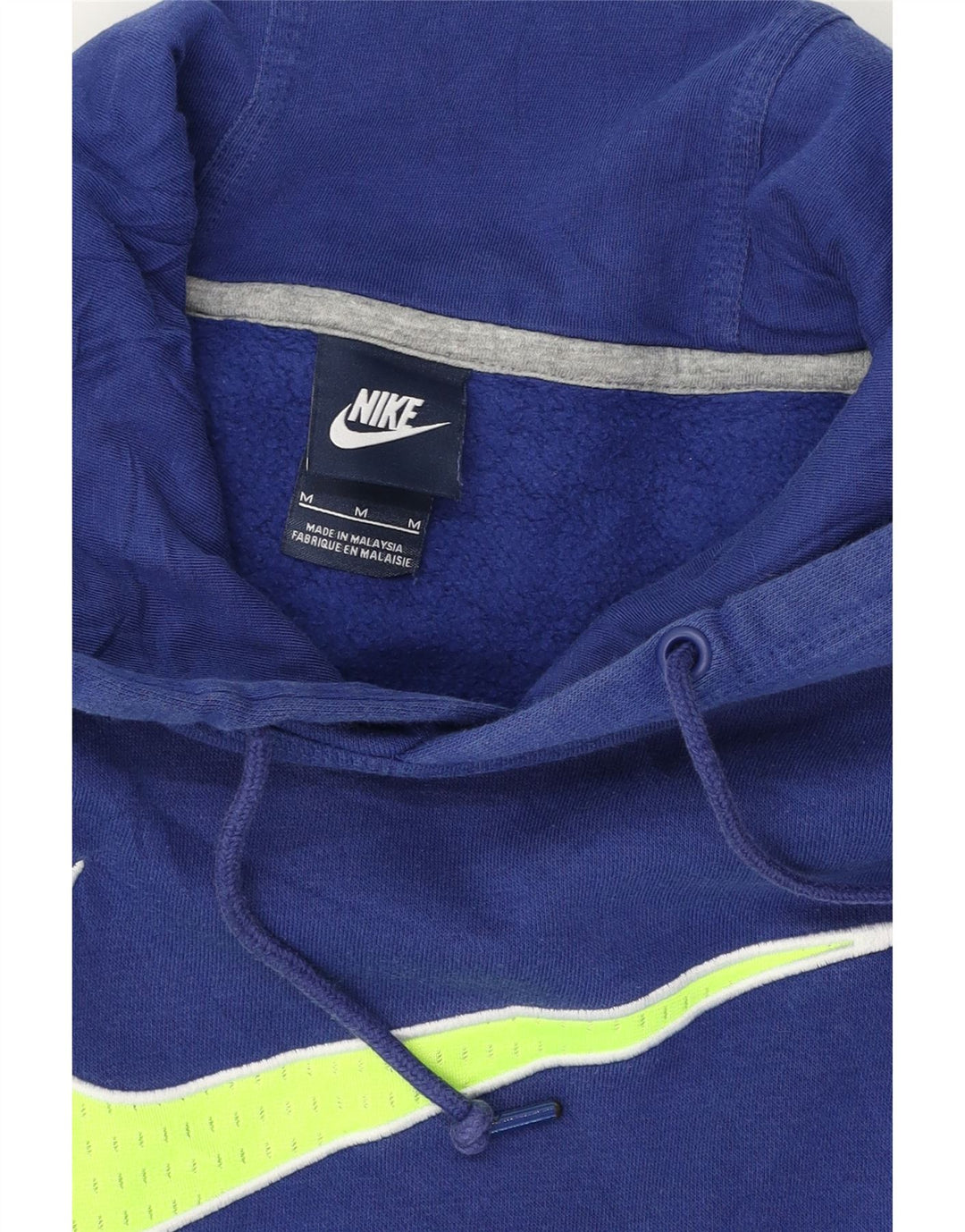 NIKE Mens Graphic Hoodie Jumper Medium Navy Blue Cotton Vintage Nike and Second-Hand Nike from Messina Hembry 