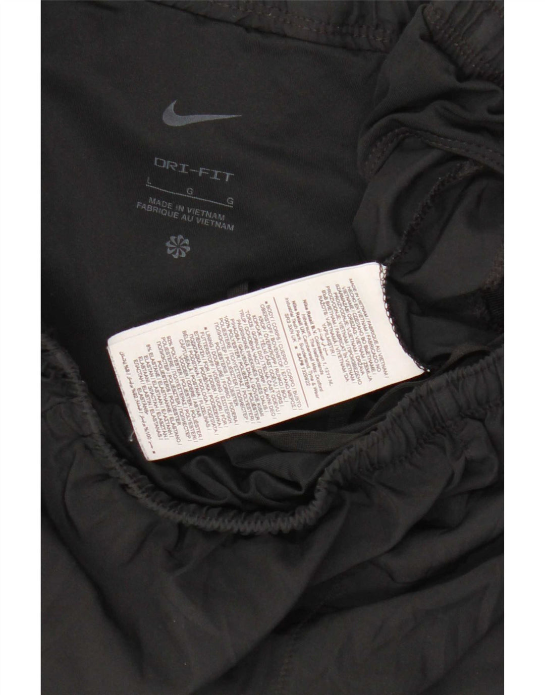 Pantaloncini sportivi Nike Dri Fit da uomo, grandi, in poliestere nero