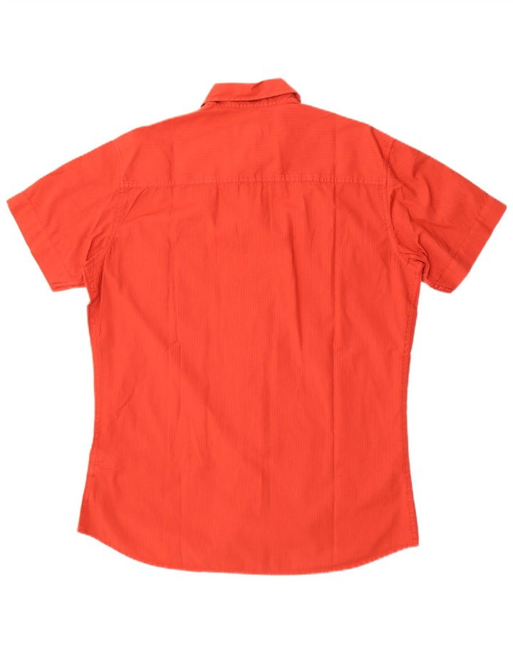 Camicia a maniche corte da uomo Marlboro Classics grande in cotone rosso