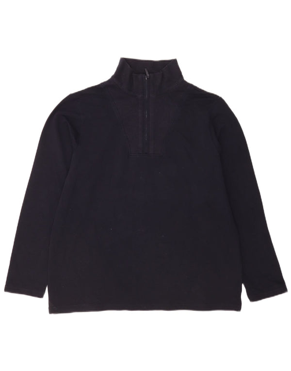 Felpa con collo con zip da donna Marks & Spencer UK 14 medio blu navy