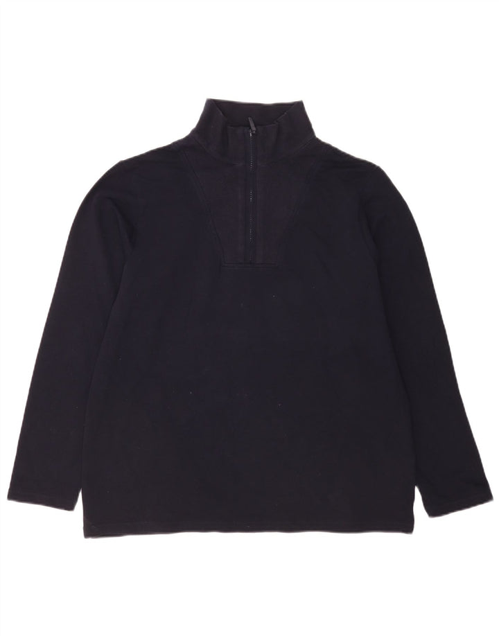 Felpa con collo con zip da donna Marks & Spencer UK 14 medio blu navy