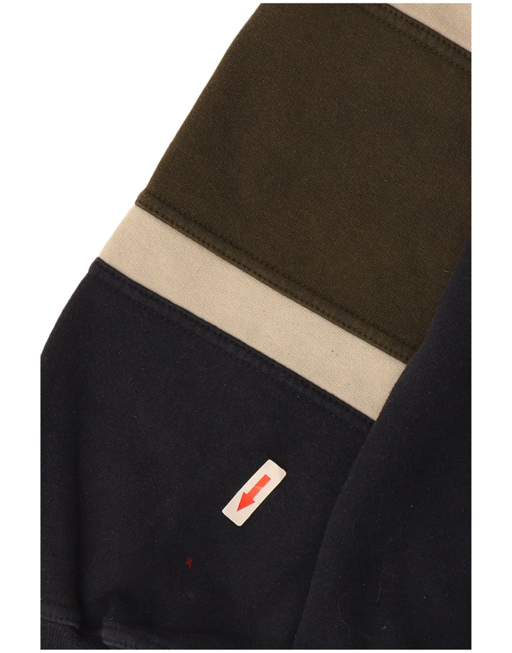 Canda Felpa con grafica da uomo Maglione grande in cotone color block blu navy