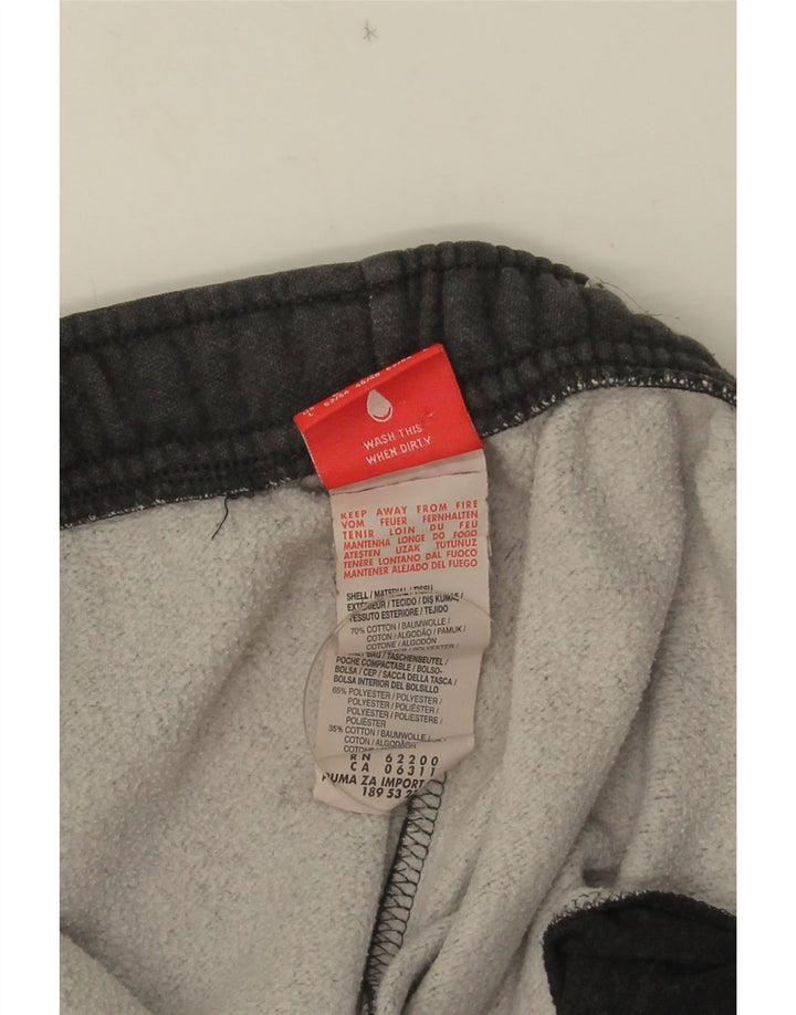 Pantaloni da tuta con grafica PUMA da uomo, pantaloni da jogging, grandi, in cotone grigio