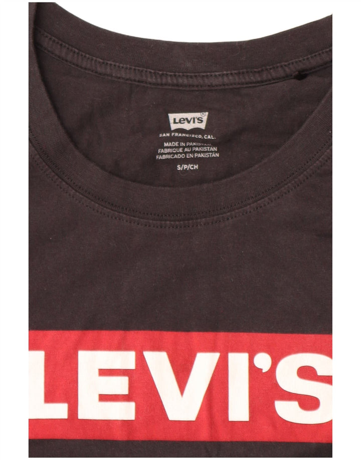 T-shirt grafica oversize corta da donna Levi's Top UK 10 piccola nera