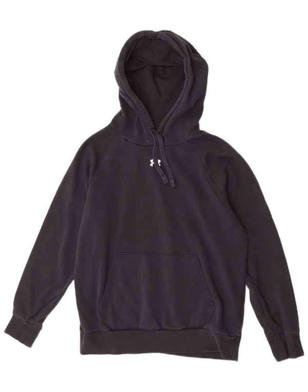 Felpa con cappuccio oversize da donna Under Armour UK 10 Small in cotone nero