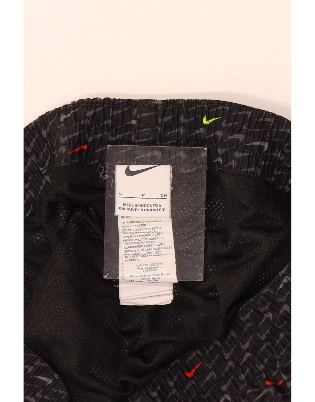 Pantaloncini sportivi grafici Nike da uomo piccoli in poliestere nero