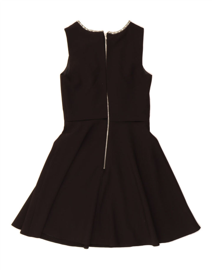 WAREHOUSE Womens Sleeveless A-Line Dress UK 8 Small  Black Polyester Vintage Warehouse and Second-Hand Warehouse from Messina Hembry 