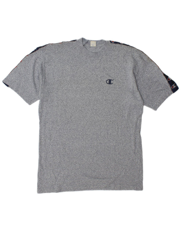 T-shirt grafica da uomo Champion Top XL in cotone chiazzato blu