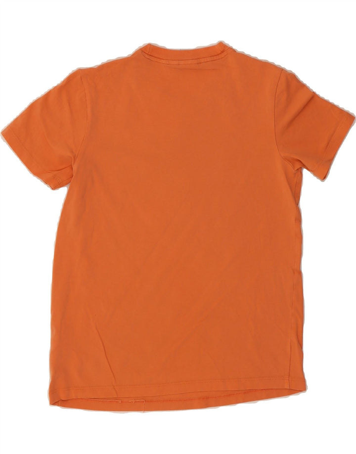 ADIDAS Womens Graphic T-Shirt Top UK 10 Small Orange Polyester Classic Vintage Adidas and Second-Hand Adidas from Messina Hembry 