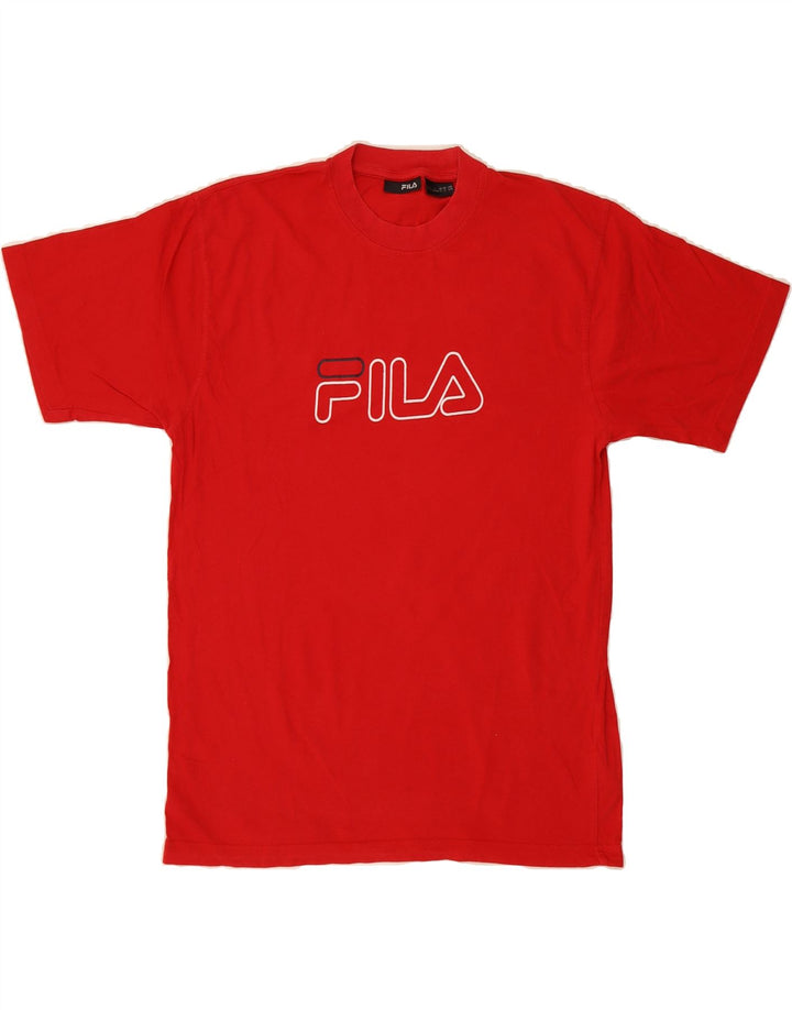 FILA Mens Graphic T-Shirt Top Large Red Vintage Fila and Second-Hand Fila from Messina Hembry 