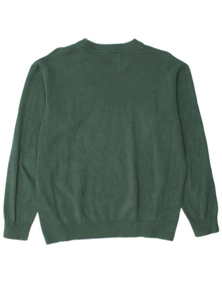 Maglione maglione girocollo da uomo Zara in cotone verde medio