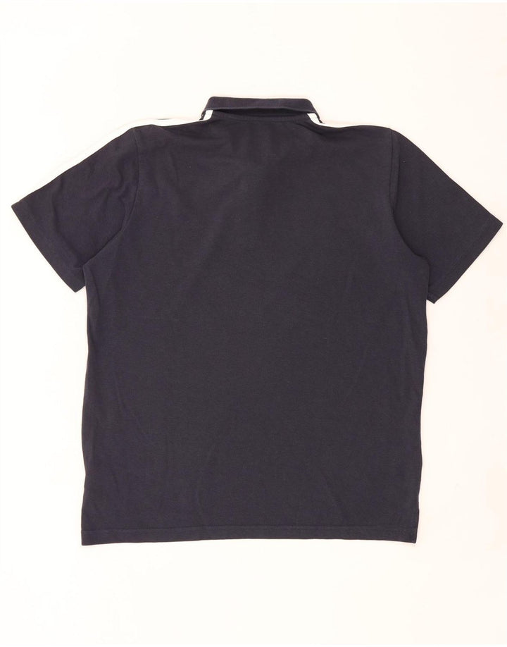 Polo Adidas da uomo media in cotone blu navy