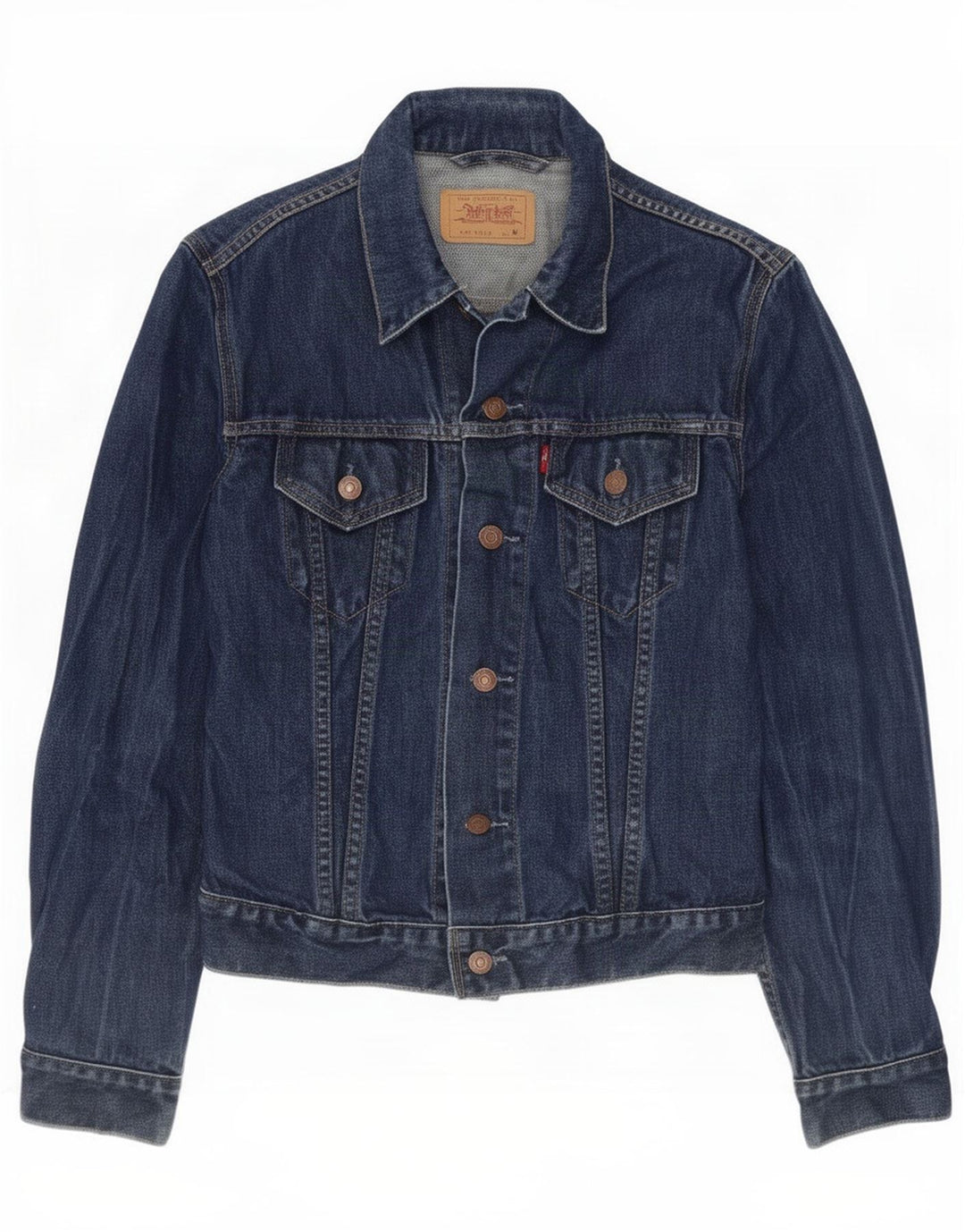 Giacca di jeans da donna Levi's UK 12 cotone blu navy medio