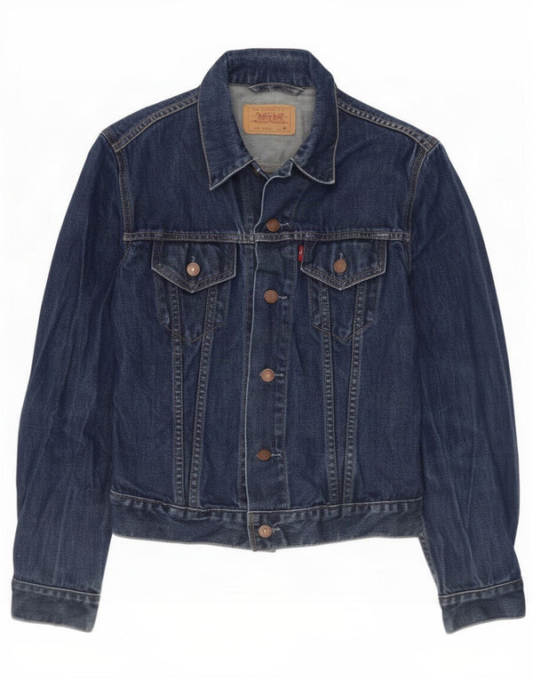Giacca di jeans da donna Levi's UK 12 cotone blu navy medio