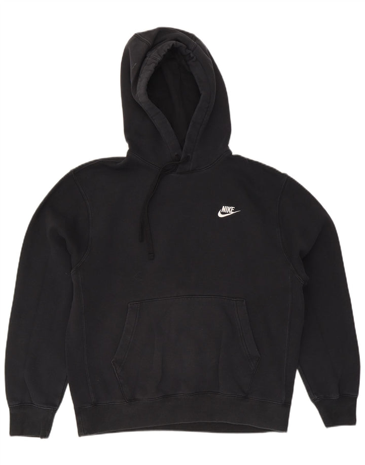 Felpa con cappuccio da uomo Nike, cotone medio nero