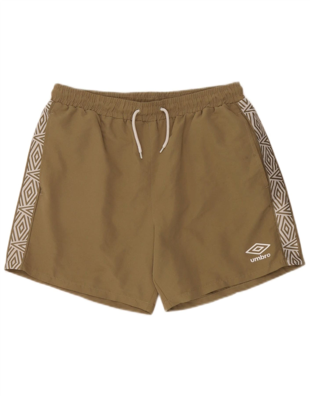 Pantaloncini da bagno grafici da uomo Umbro grandi in poliestere color block kaki