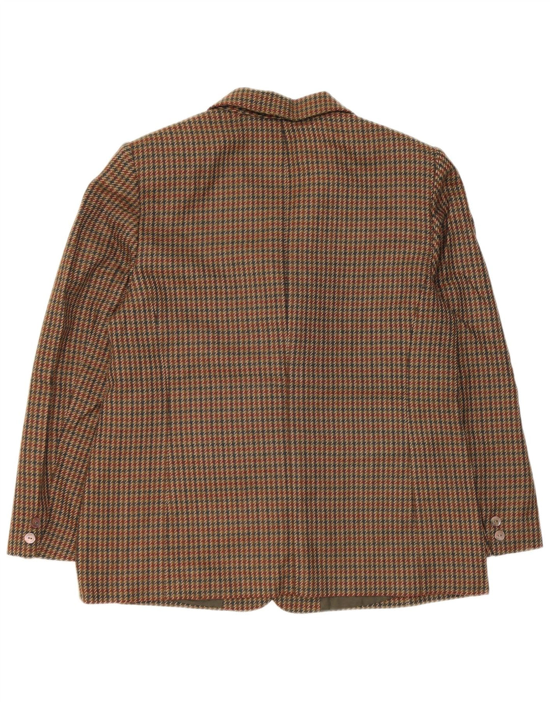 Giacca blazer vintage da donna a 2 bottoni UK 14 pied de poule verde medio