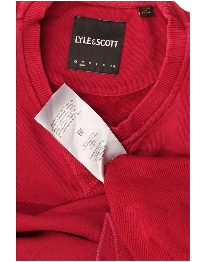 LYLE & SCOTT Felpa da uomo Maglione piccolo rosso in cotone