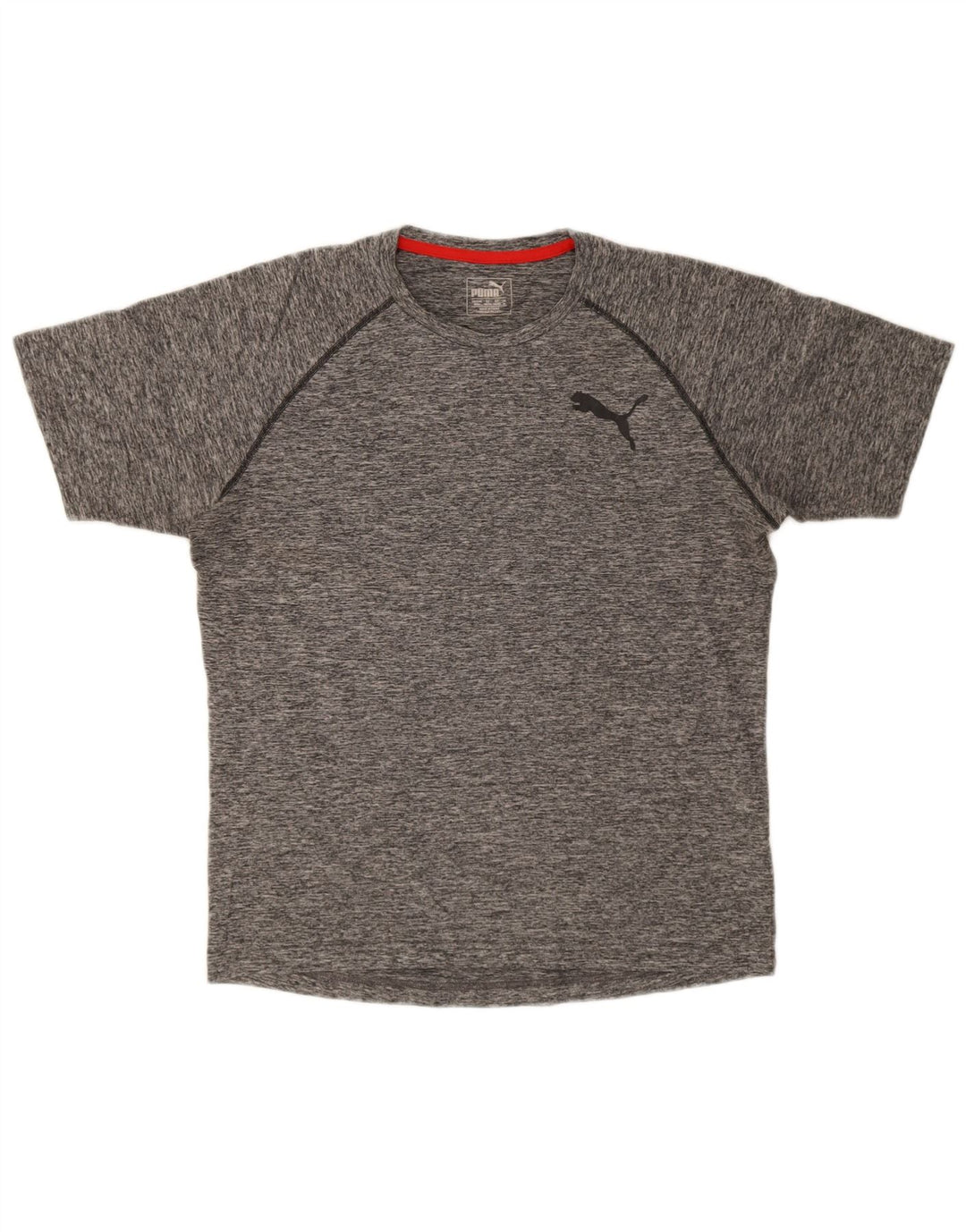 T-shirt da uomo Puma Top in poliestere chiazzato grigio medio