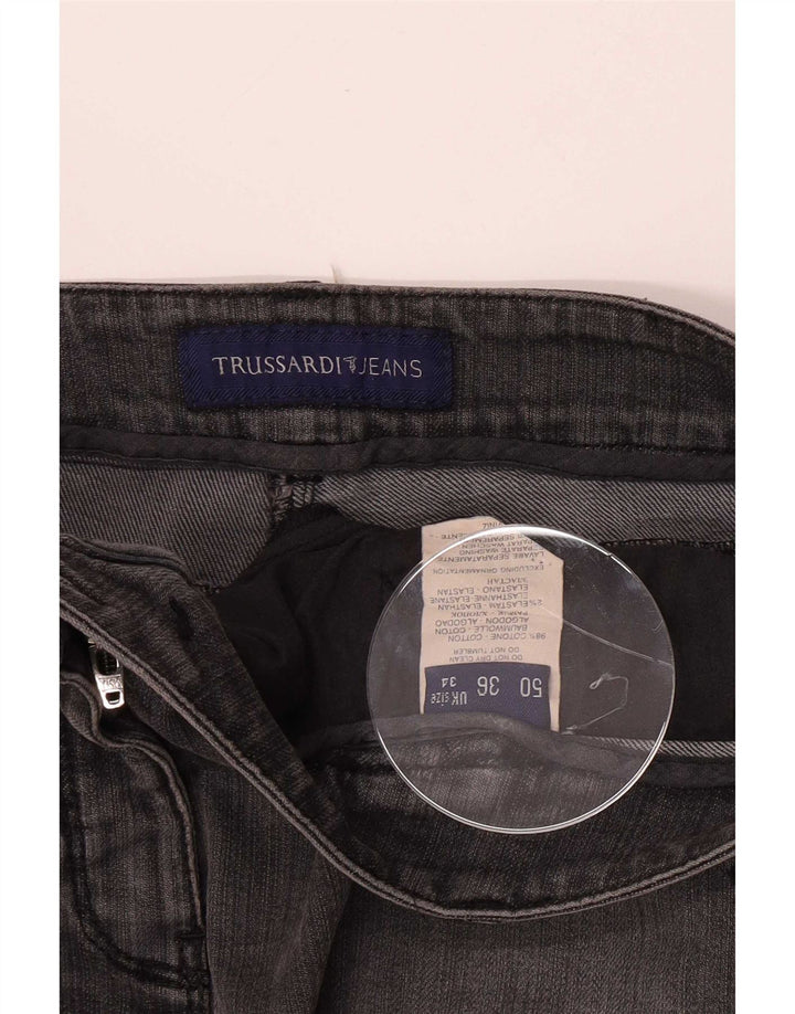 Jeans Dritti Donna Trussardi W34 L32 Cotone Grigio
