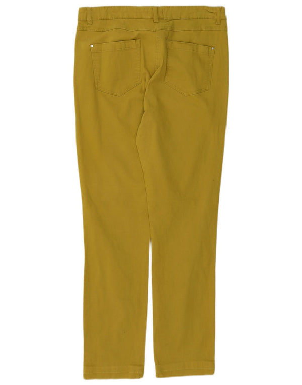 Pantaloni casual slim da donna M&Co UK 14 Large W32 L28 Cotone giallo
