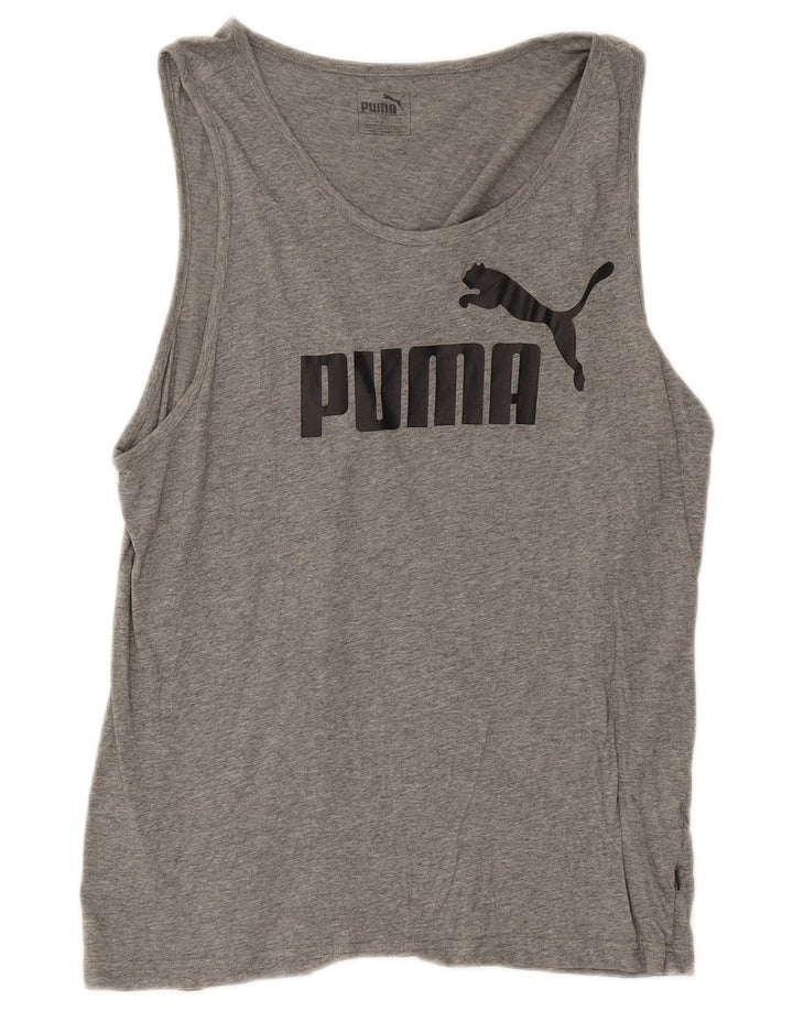 Canotta grafica da uomo Puma grigio medio screziato